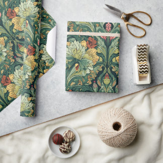  William Morris Seaweed Vintage Floral art nouveau Geschenkpapier