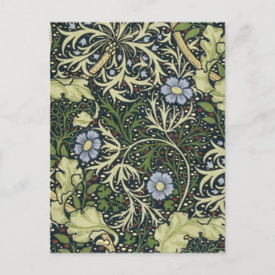 William Morris Seetang-Muster Blumenvintage-Kunst Postkarte