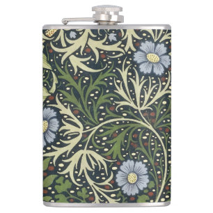 William Morris Seetang-Muster Florales Vintage-Kun Flachmann
