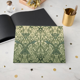 William Morris Seetang Vintage-Blumen Art Nouveau Gästebuch