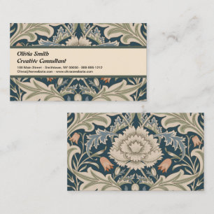 William Morris Severn Blumengarten Flower Classic Visitenkarte