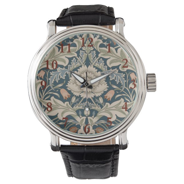 William Morris Severn Floral Garden Blume Classic Armbanduhr (Vorderseite)