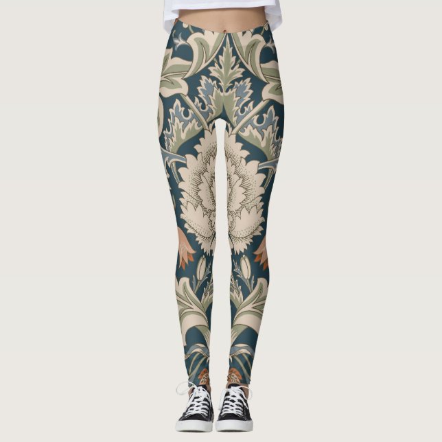 William Morris Severn Floral Garden Blume Classic Leggings (Vorderseite)