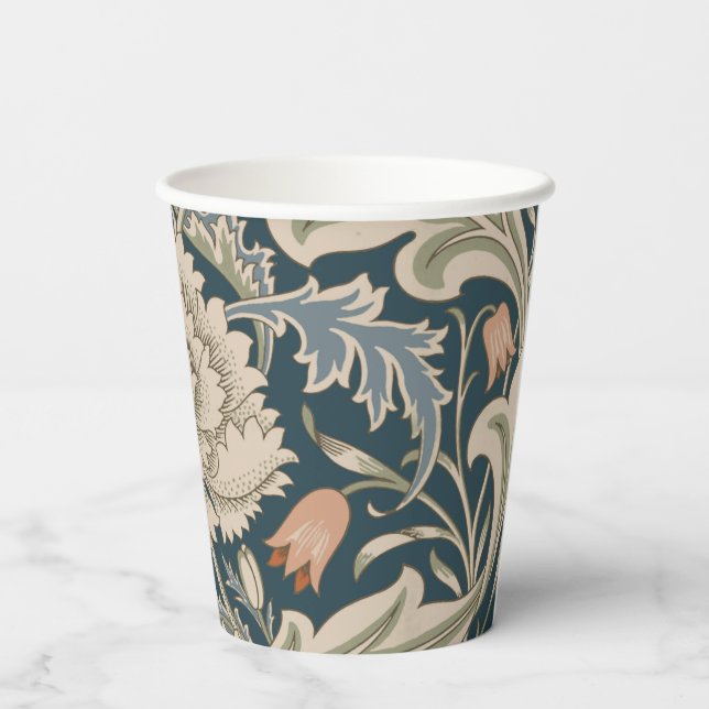 William Morris Severn Floral Garden Blume Classic Pappbecher (Rückseite)