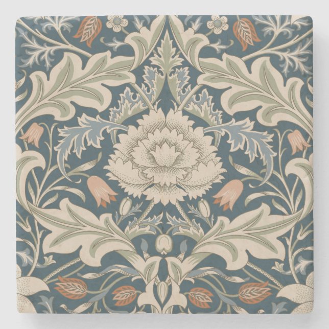 William Morris Severn Floral Garden Blume Classic Steinuntersetzer (Vorderseite)