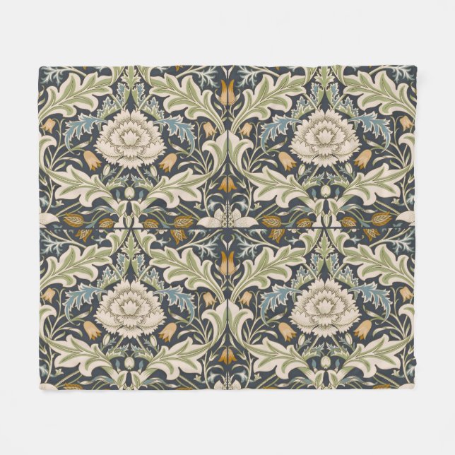 William Morris Severn Floral Pattern Classic Fleecedecke (Vorderseite (Horizontal))