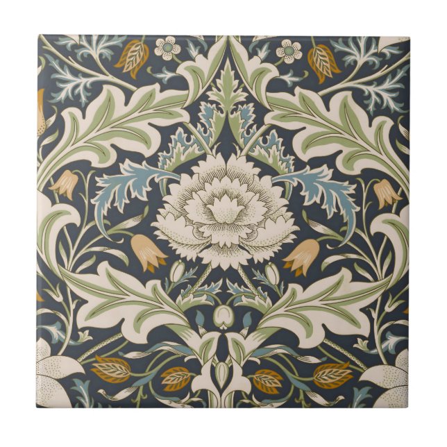 William Morris Severn Floral Pattern Classic Fliese (Vorderseite)