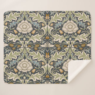 William Morris Severn Floral Pattern Classic Sherpadecke