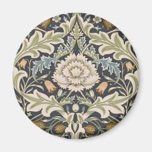 William Morris Severn Navy Blaues Blumenkunstwerk Magnet
