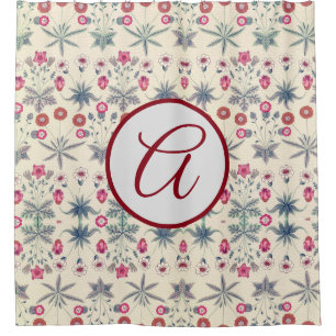 William Morris SHOWER CURTAIN WITH INITIAL Duschvorhang