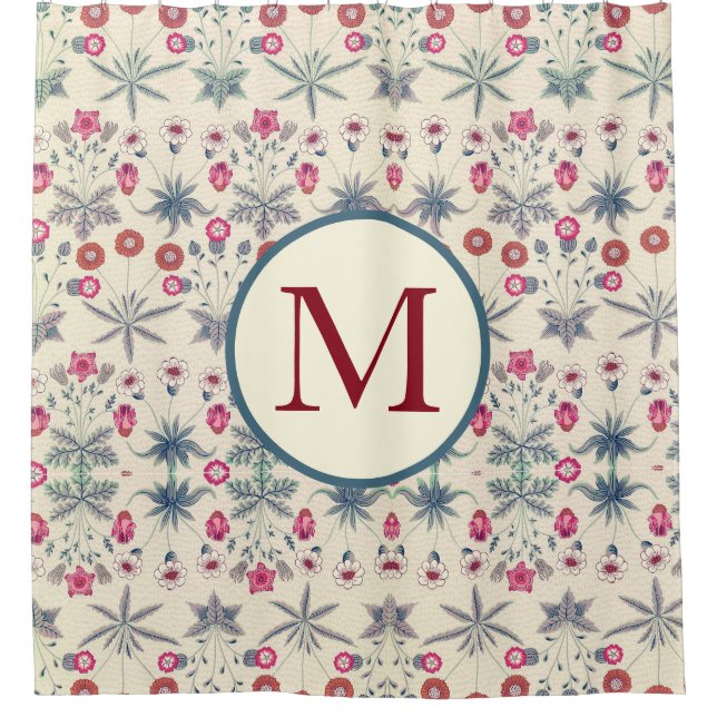William Morris SHOWER CURTAIN WITH INITIAL Duschvorhang (Vorderseite)