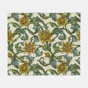 William Morris Single Stem Floral Art Fliese Fleecedecke