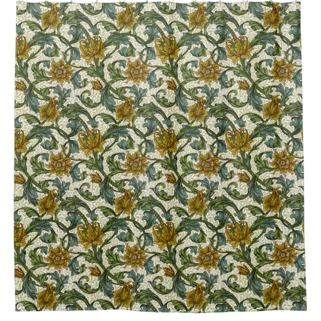 William Morris Single Stem Floral Pattern Duschvorhang (Vorderseite)