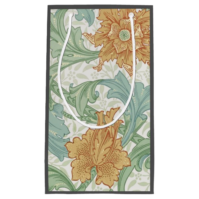 William Morris Single Stem Floral Pattern Kleine Geschenktüte (Vorderseite)