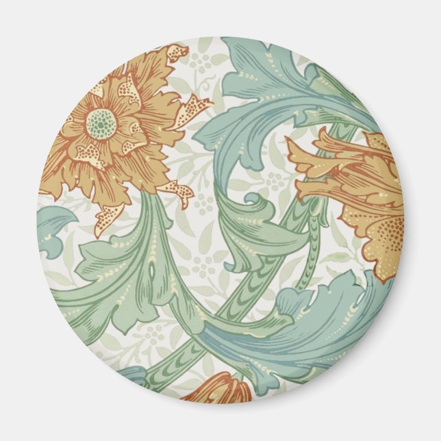 William Morris Single Stem Floral Pattern Magnet (Vorne)