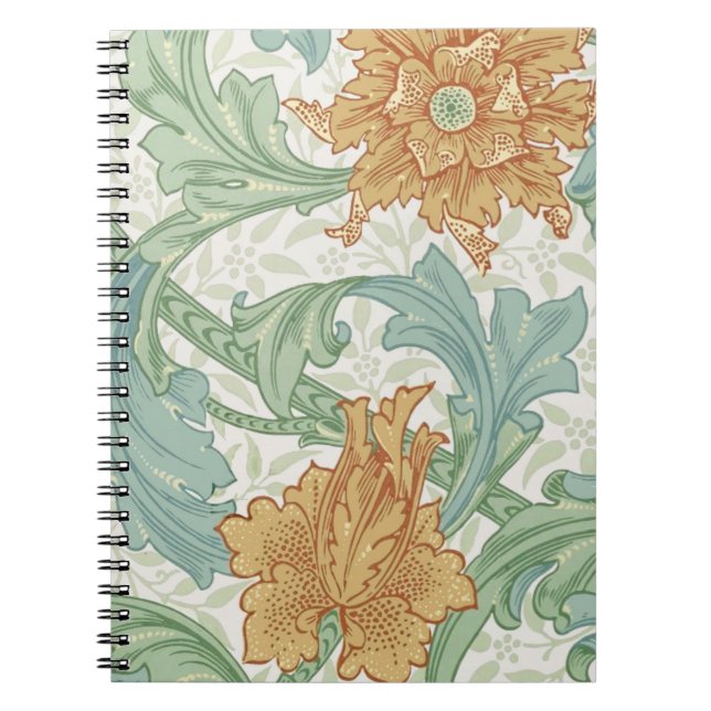 William Morris Single Stem Floral Pattern Notizblock (Vorderseite)