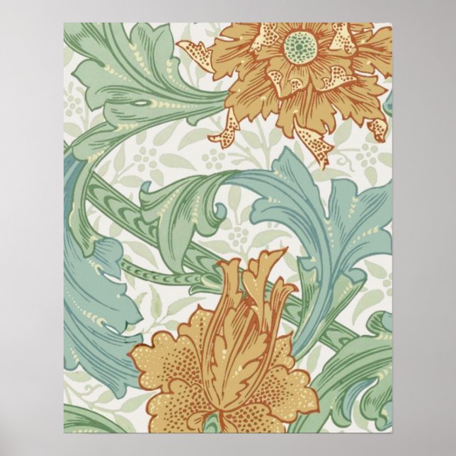 William Morris Single Stem Floral Pattern Poster (Vorne)