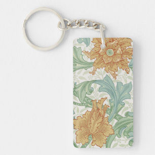 William Morris Single Stem Floral Pattern Schlüsselanhänger