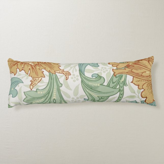 William Morris Single Stem Floral Pattern Seitenschläferkissen (Rückseite)