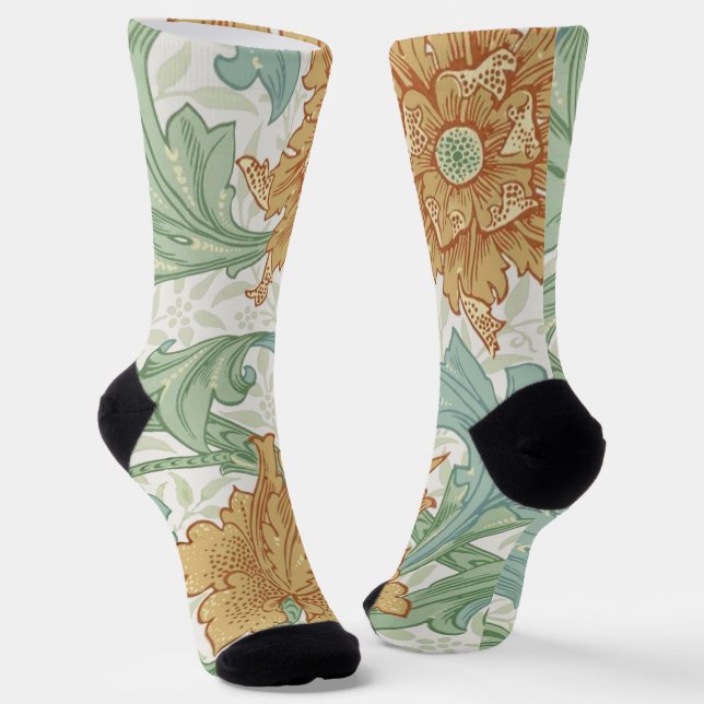 William Morris Single Stem Floral Pattern Socken (Gewinkelt)