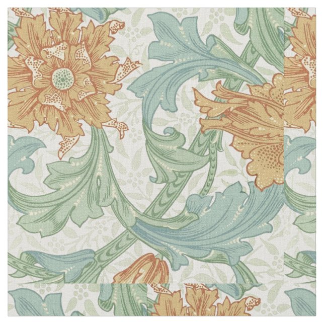 William Morris Single Stem Floral Pattern Stoff (Nahaufnahme)