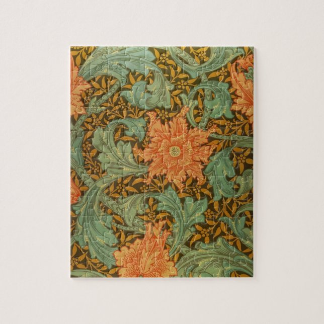 William Morris Single Stem Muster Art Nouveau Puzzle (Vertikal)