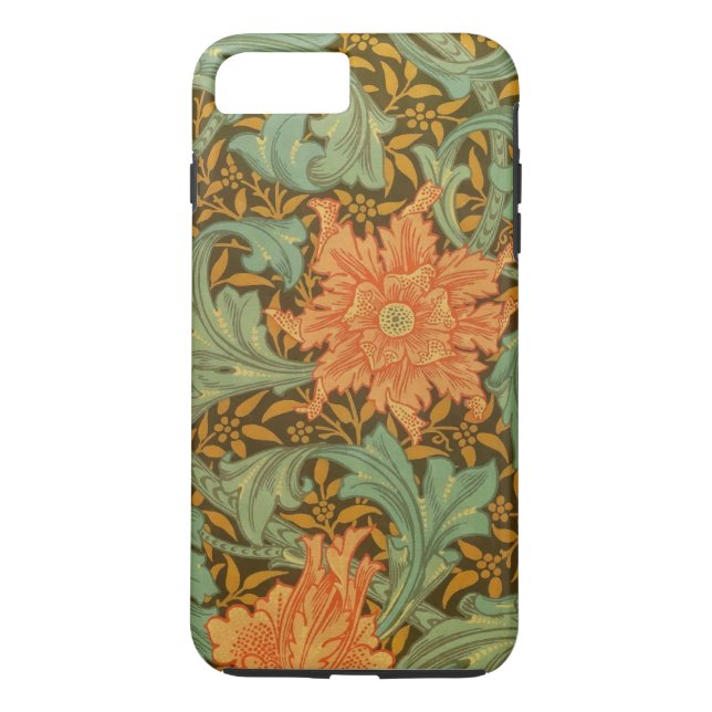 William Morris Single Stem Pattern Art Nouveau Case-Mate iPhone Hülle (Rückseite)