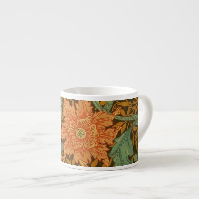 William Morris Single Stem Pattern Art Nouveau Espressotasse (Vorderseite Rechts)