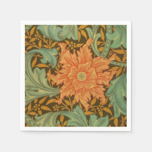 William Morris Single Stem Pattern Art Nouveau Serviette