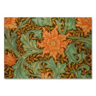 William Morris Single Stem Pattern Art Nouveau Tischnummer