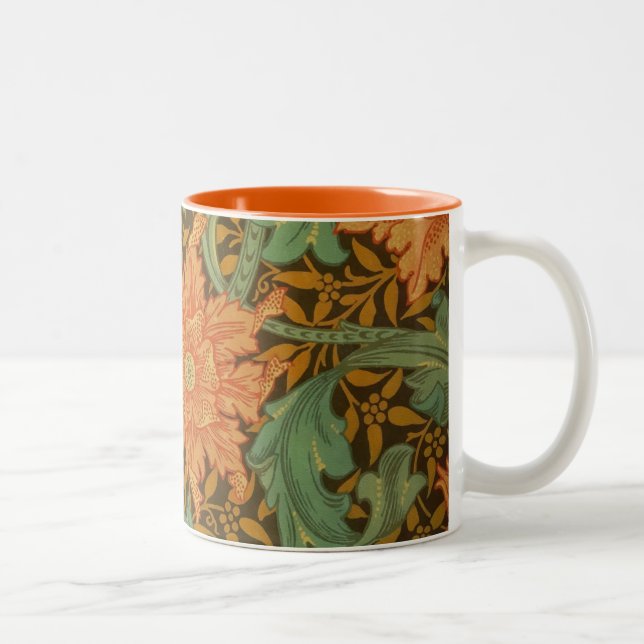 William Morris Single Stem Pattern Art Nouveau Zweifarbige Tasse (Rechts)