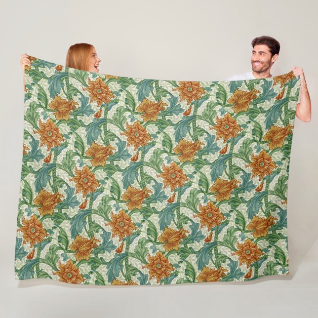 William Morris Single Stem Vintage Blume Fleecedecke (Beispiel)