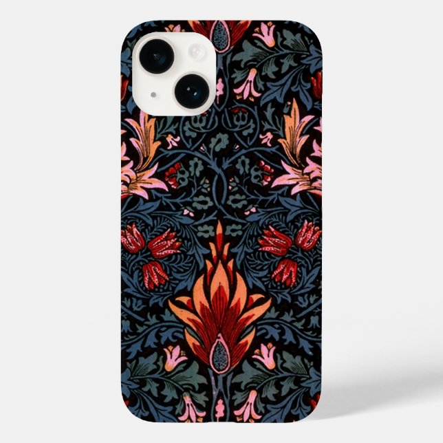 William Morris Snakeshead Dark Pattern Case-Mate iPhone Hülle (Rückseite)