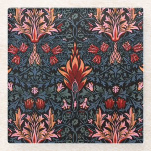 William Morris Snakeshead Dark Pattern Glasuntersetzer