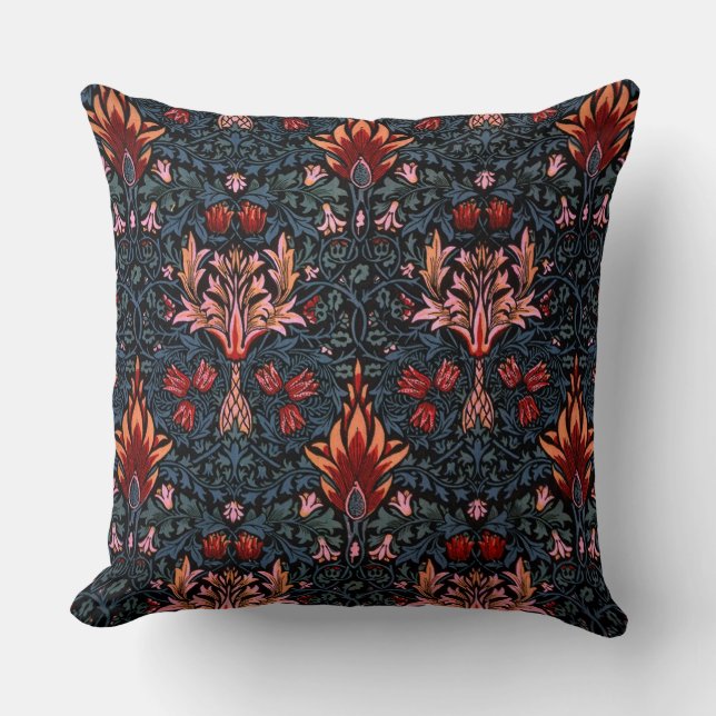 William Morris Snakeshead Dark Pattern Kissen (Vorderseite)