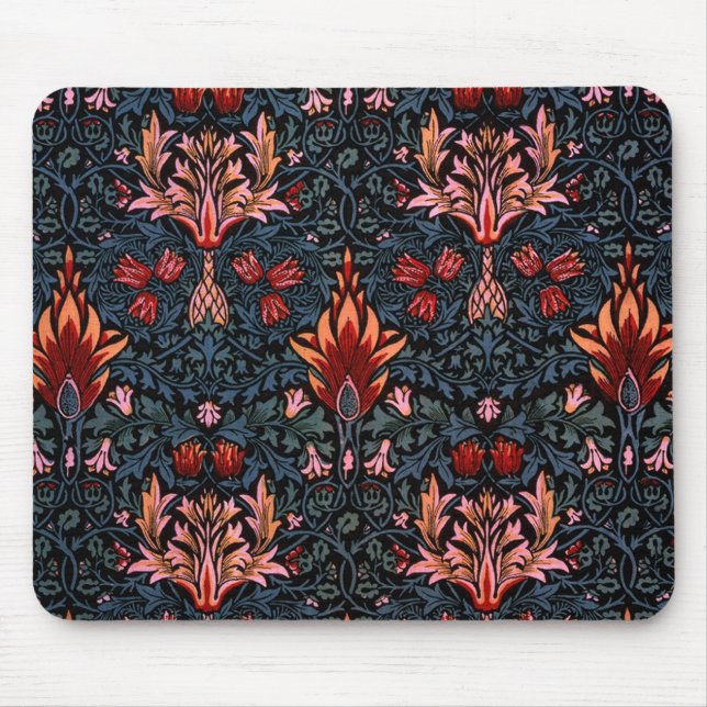 William Morris Snakeshead Dark Pattern Mousepad (Vorne)