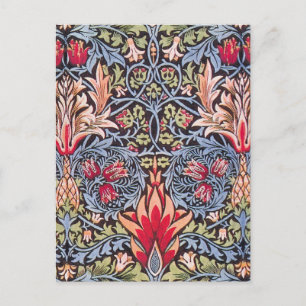 William Morris Snakeshead Floral Art Nouveau Postkarte