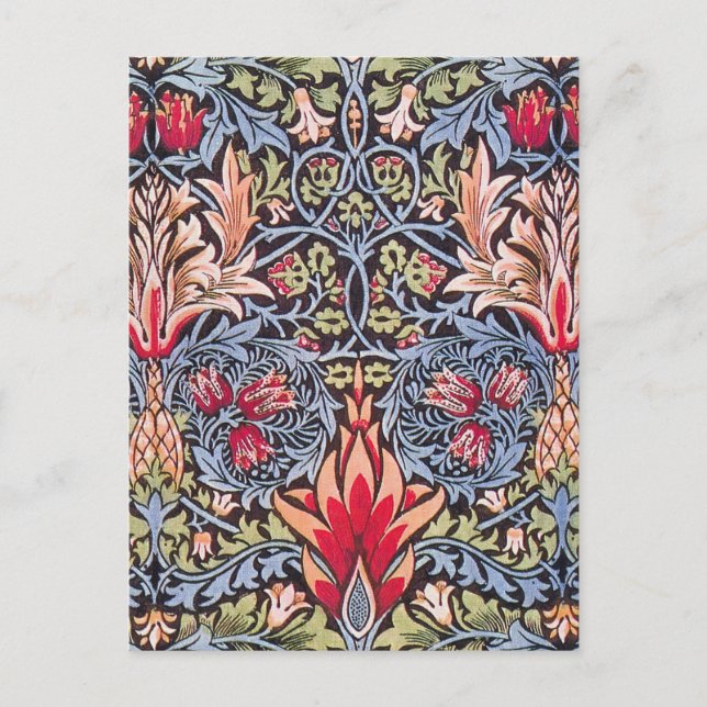 William Morris Snakeshead Floral Art Nouveau Postkarte (Vorderseite)