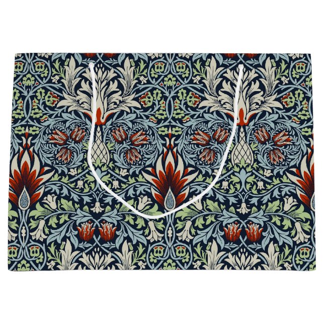 William Morris Snakeshead Floral Classic Botanical Große Geschenktüte (Vorderseite)