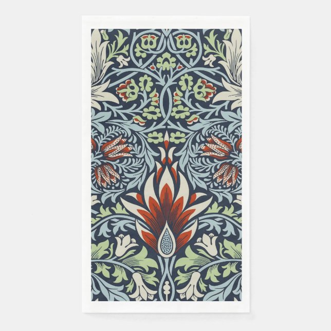 William Morris Snakeshead Floral Classic Botanical Serviette (Vorderseite)