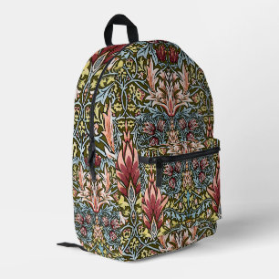 William Morris Snakeshead Floral Pattern Bedruckter Rucksack