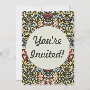 William Morris Snakeshead Floral Pattern Einladung