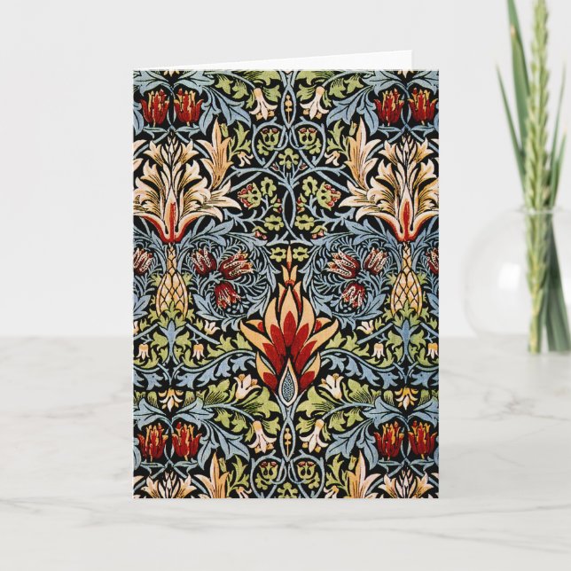 William Morris Snakeshead Floral Pattern Karte (Vorderseite)