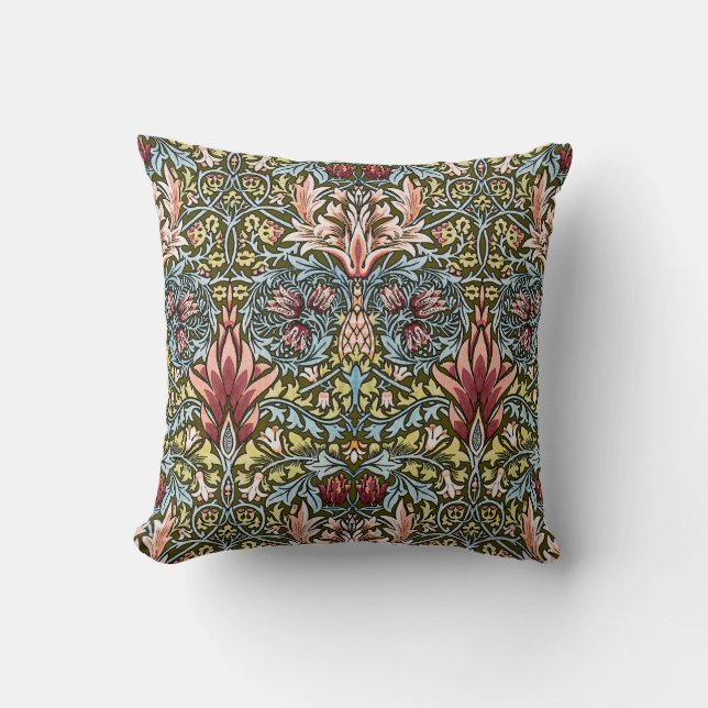 William Morris Snakeshead Floral Pattern Kissen (Vorderseite)