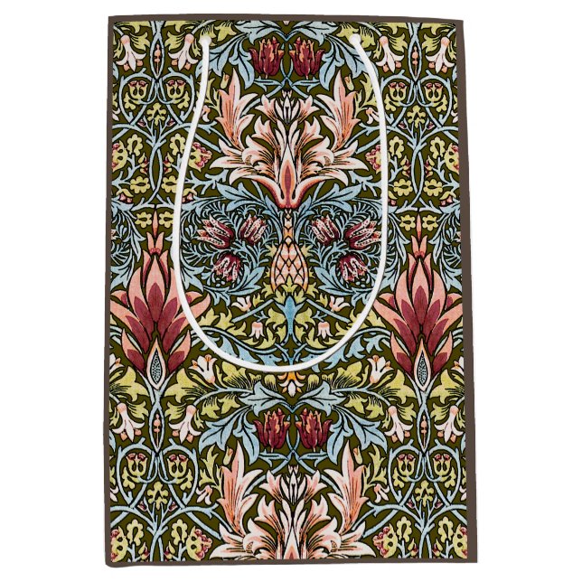 William Morris Snakeshead Floral Pattern Mittlere Geschenktüte (Vorderseite)
