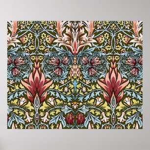 William Morris Snakeshead Floral Pattern Poster
