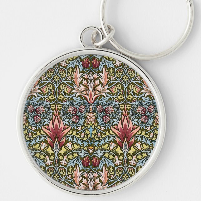 William Morris Snakeshead Floral Pattern Schlüsselanhänger (Vorne)