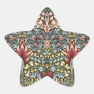 William Morris Snakeshead Floral Pattern Stern-Aufkleber