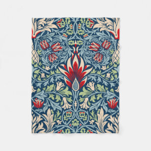 William Morris Snakeshead Fritillary Floral Design Fleecedecke