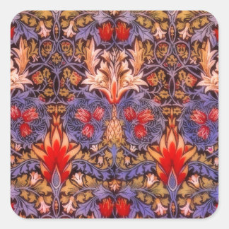 William Morris Snakeshead Vintag Quadratischer Aufkleber